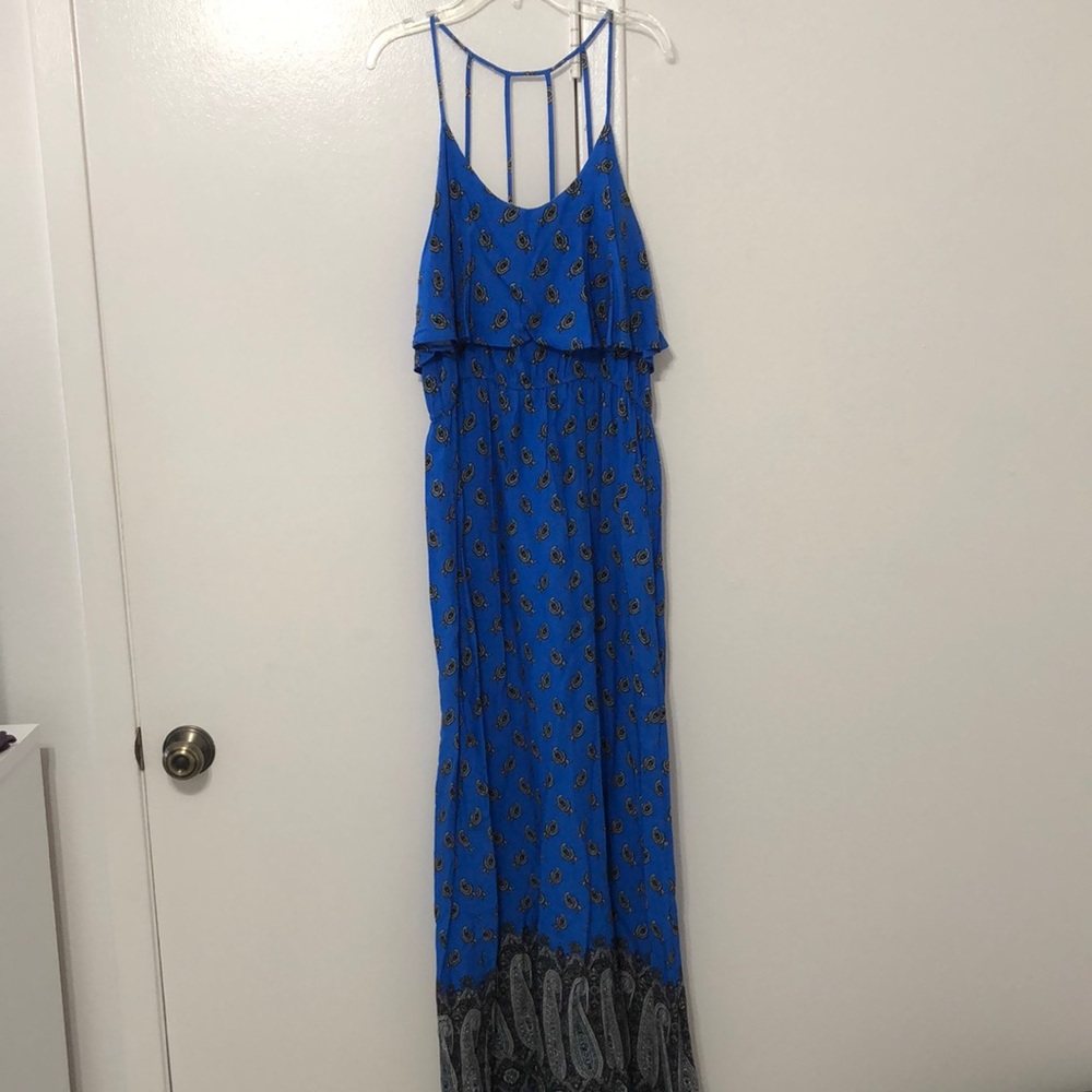 Blue Paisley Maxi Dress